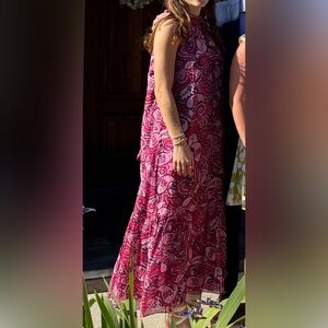 Cynthia Steffe Vibrant Pink Paisley Maxi Dress